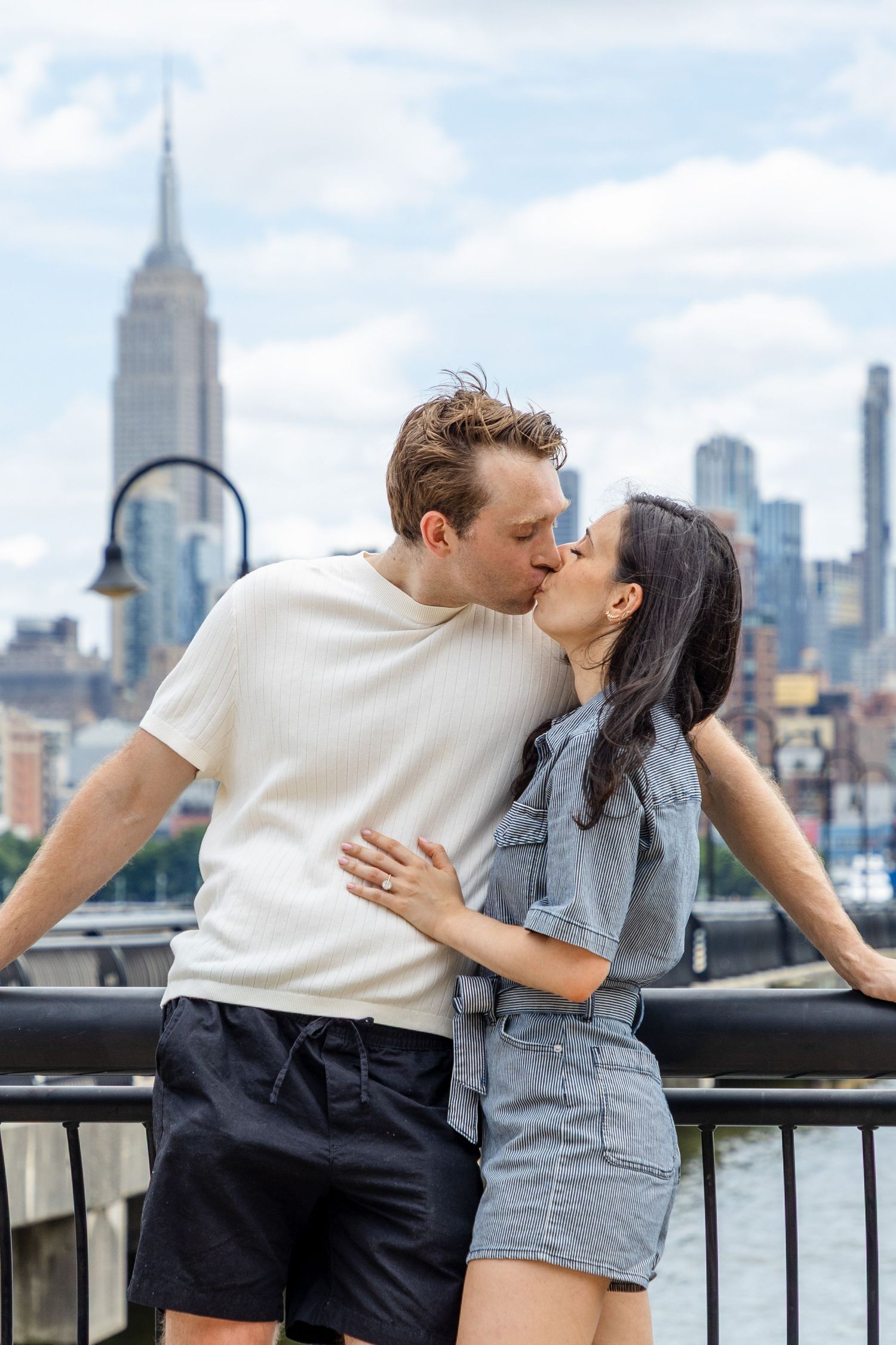 Surprise marriage proposal photography in Jersey City and NYC - Candid engagement photographer capturing romantic moments in Hoboken