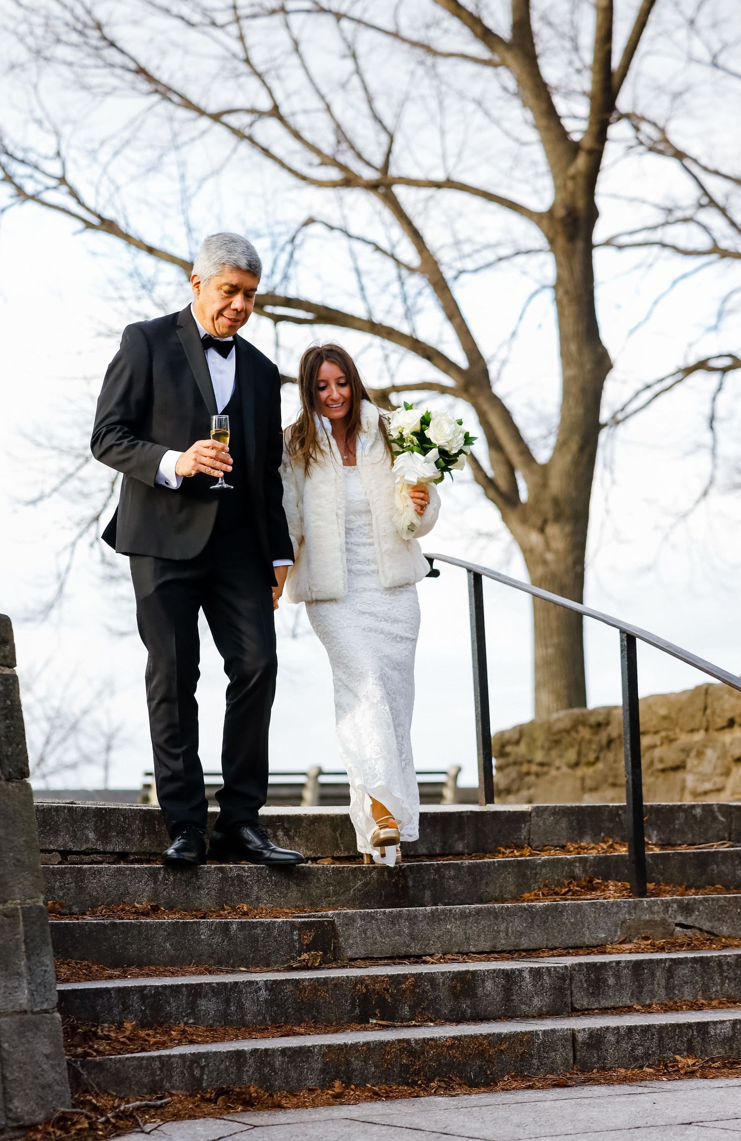 Luxury wedding photography in NYC, featuring a professional portrait of a bride and groom.
