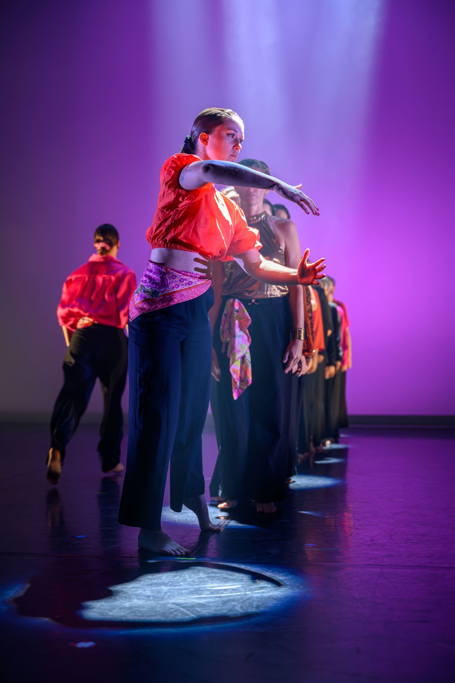 Danseurs pendant un spectacle à Bordeaux