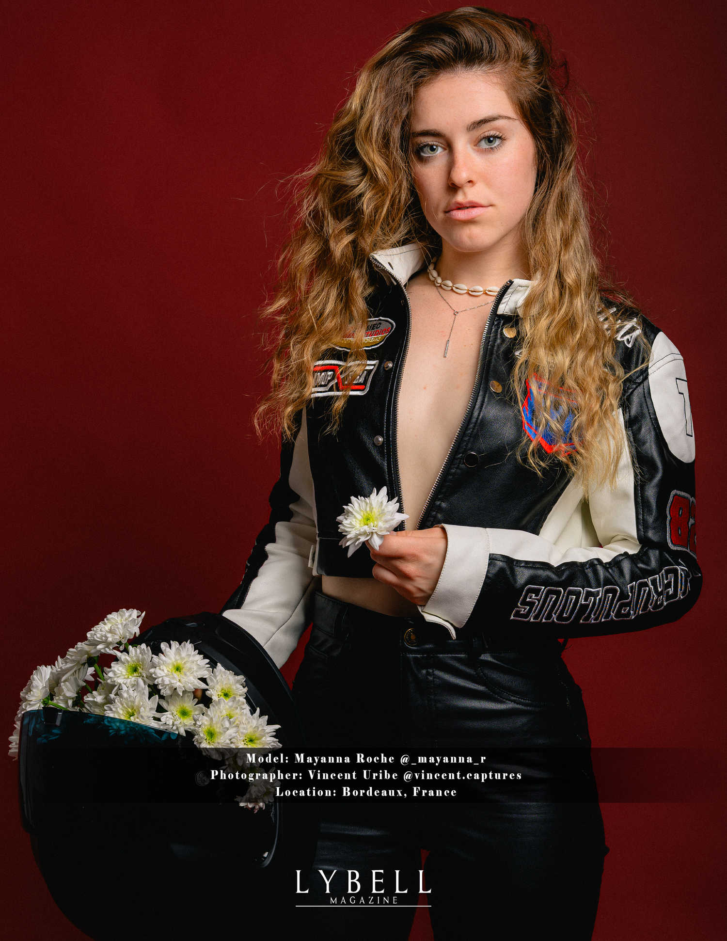 Publication d'une modèle dans un magazine international