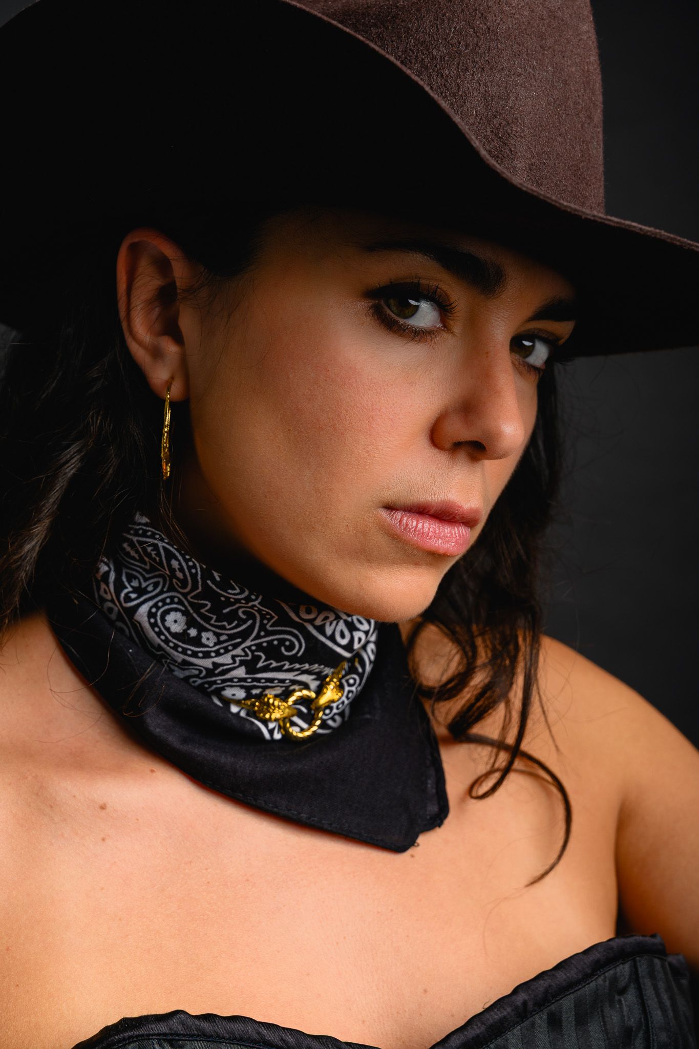 Portrait version cowboy d'une actrice