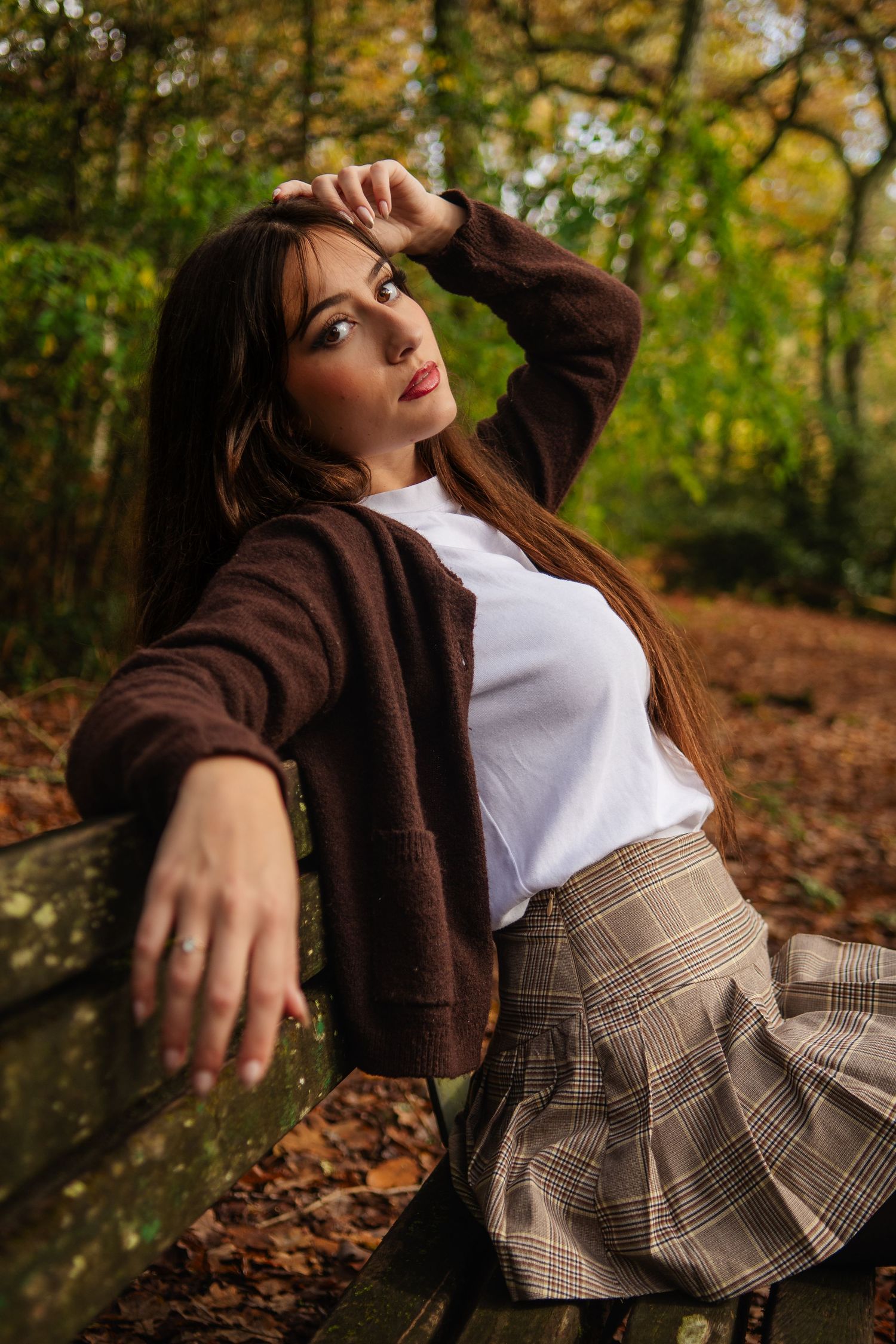 portrait forêt femme bordeaux