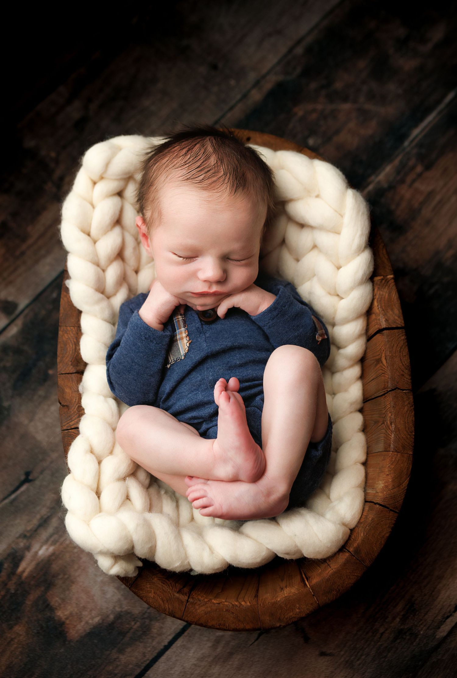 Newborn portrait from a full photography session at Danielle Bustamante Photography in Salem, New Hampshire