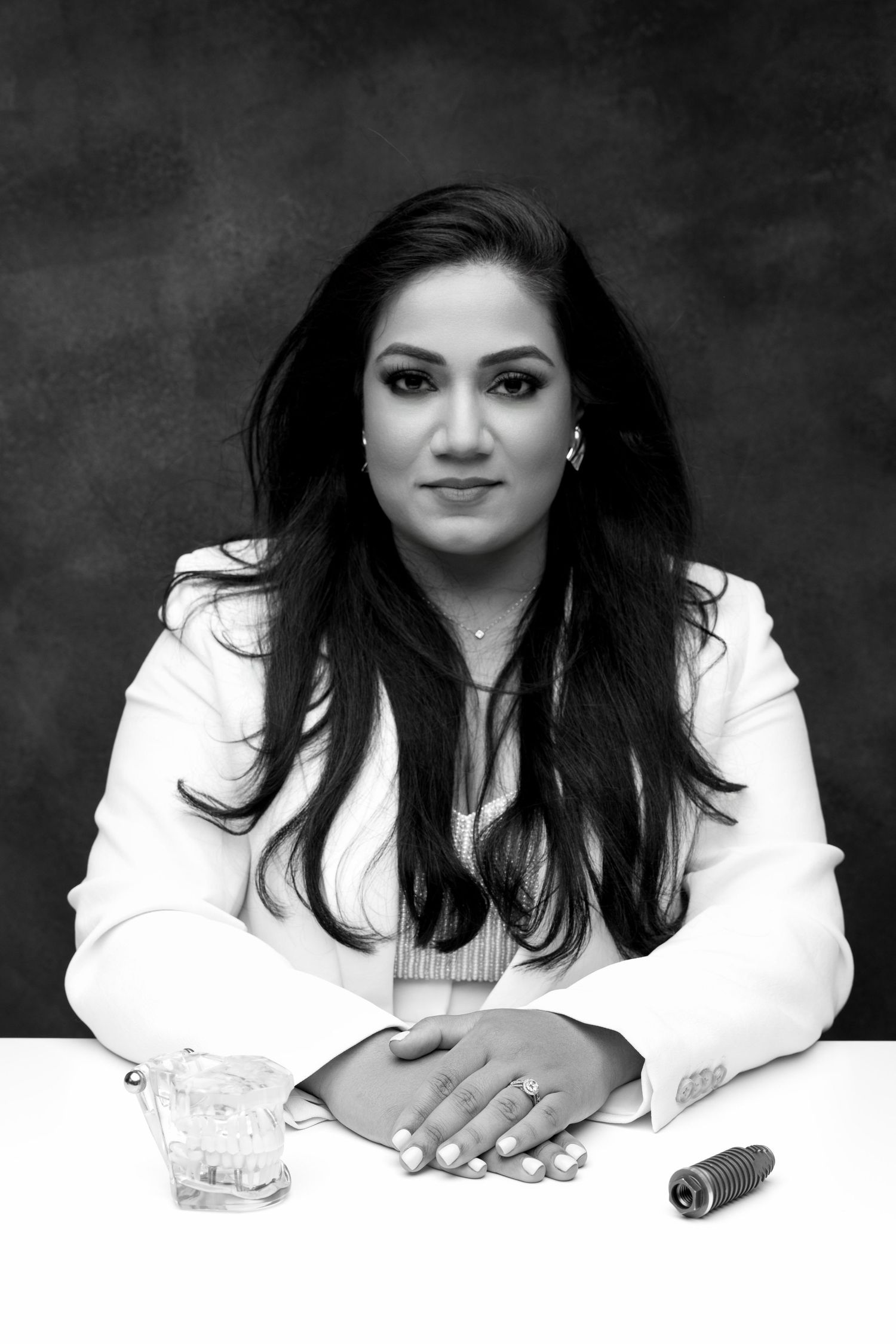 Professional women's headshot photography captured by a Michigan photographer in her Detroit studio