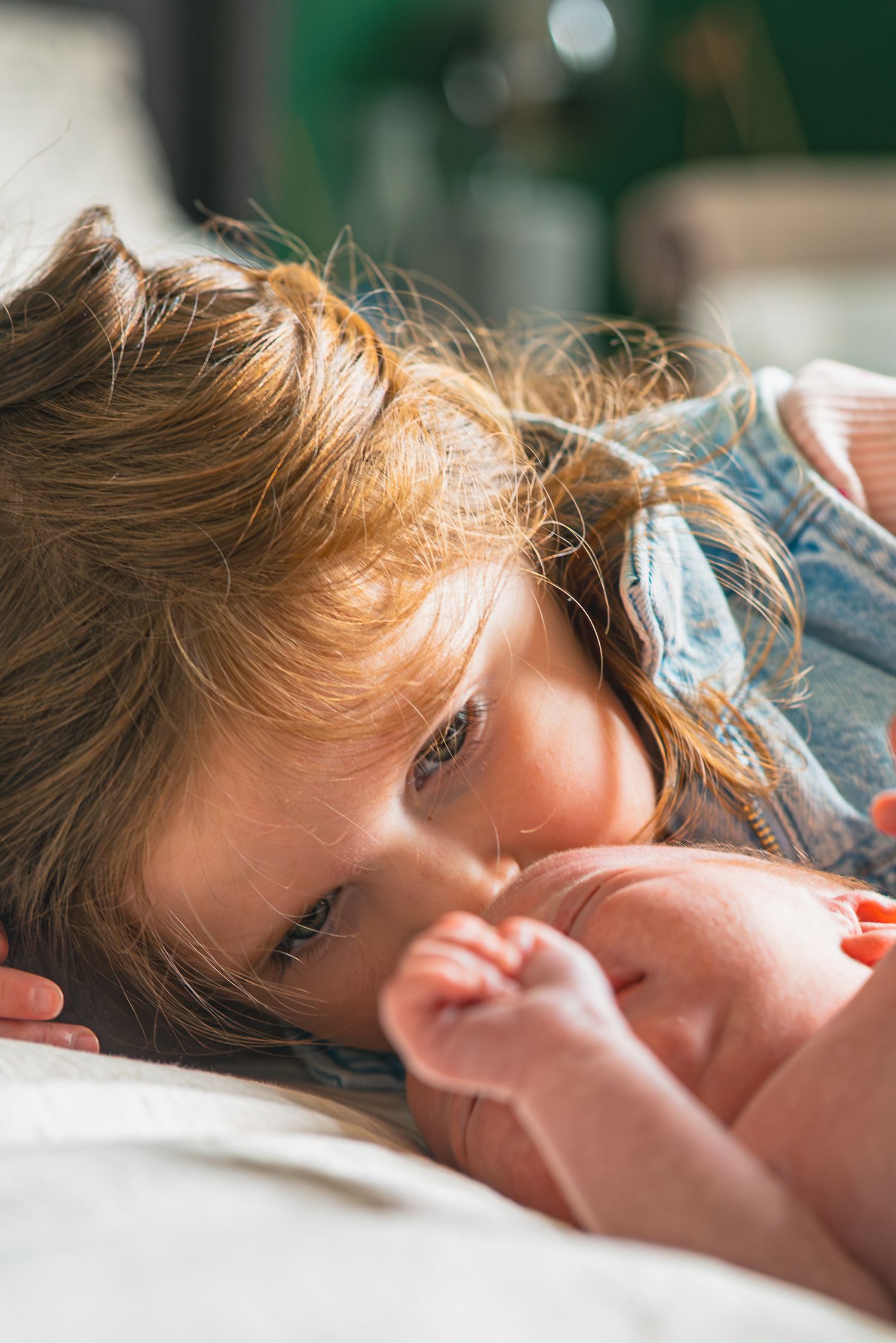 Close-up of new born during photoshoot