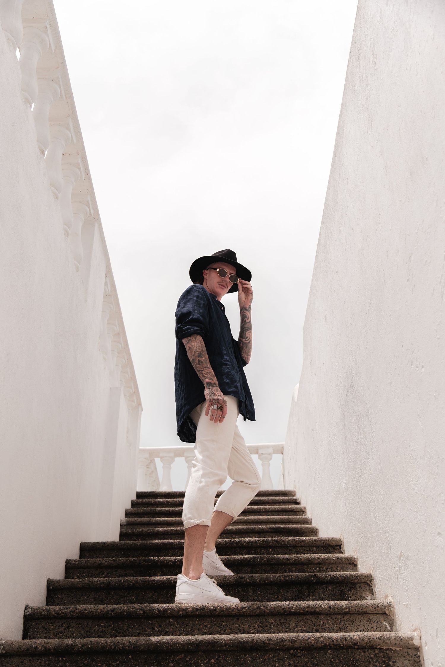 lifestyle portrait with warm tones and minimal styling