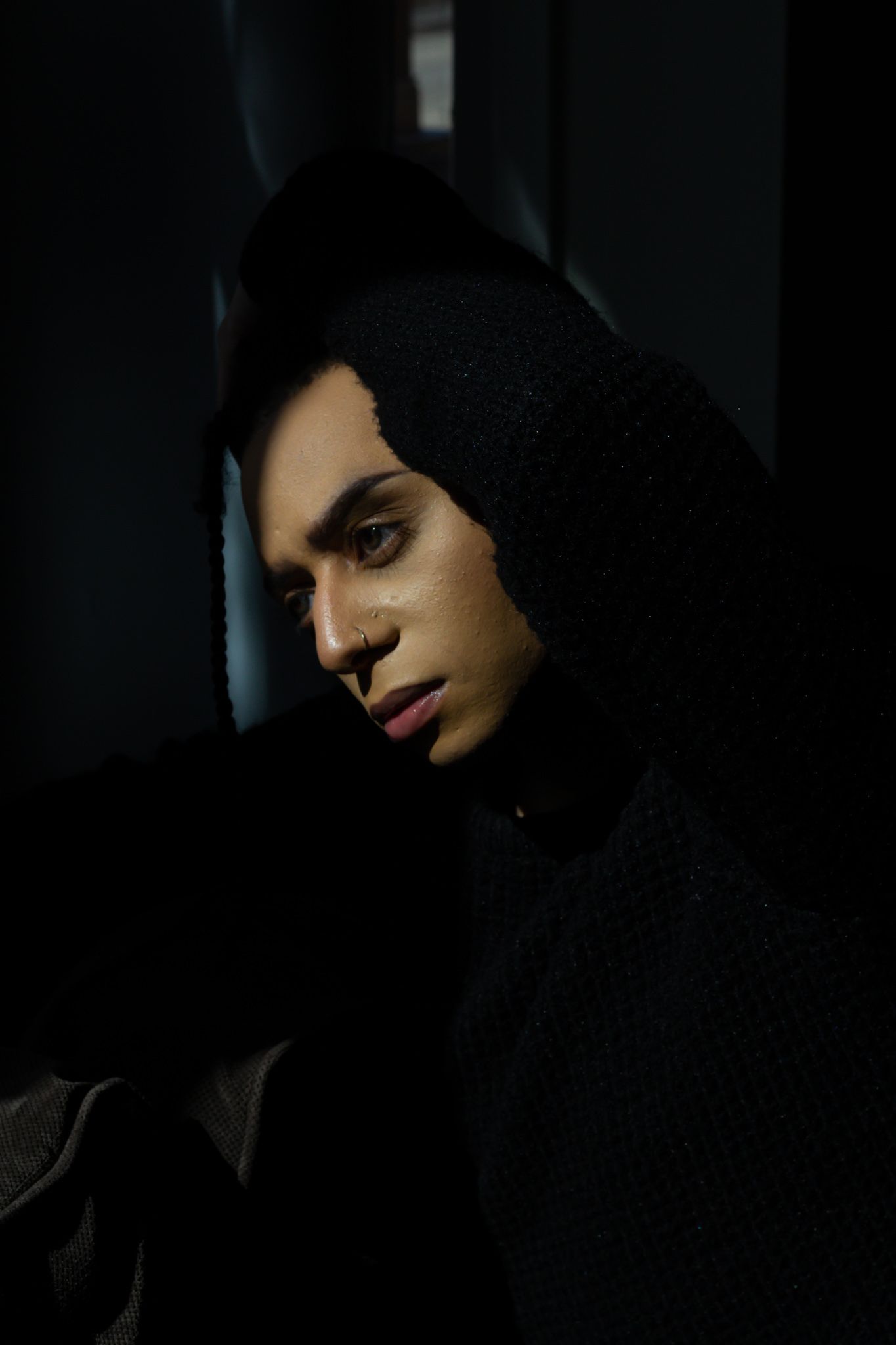 lifestyle portrait with warm tones and minimal styling