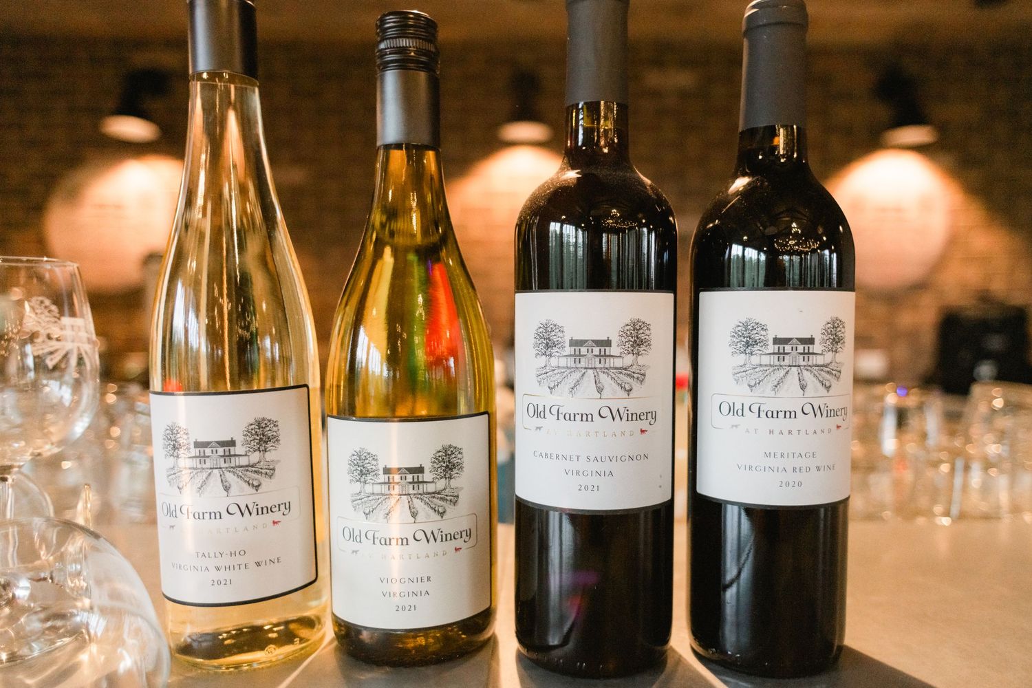 The wines at Old Farm Winery at Hartland.
