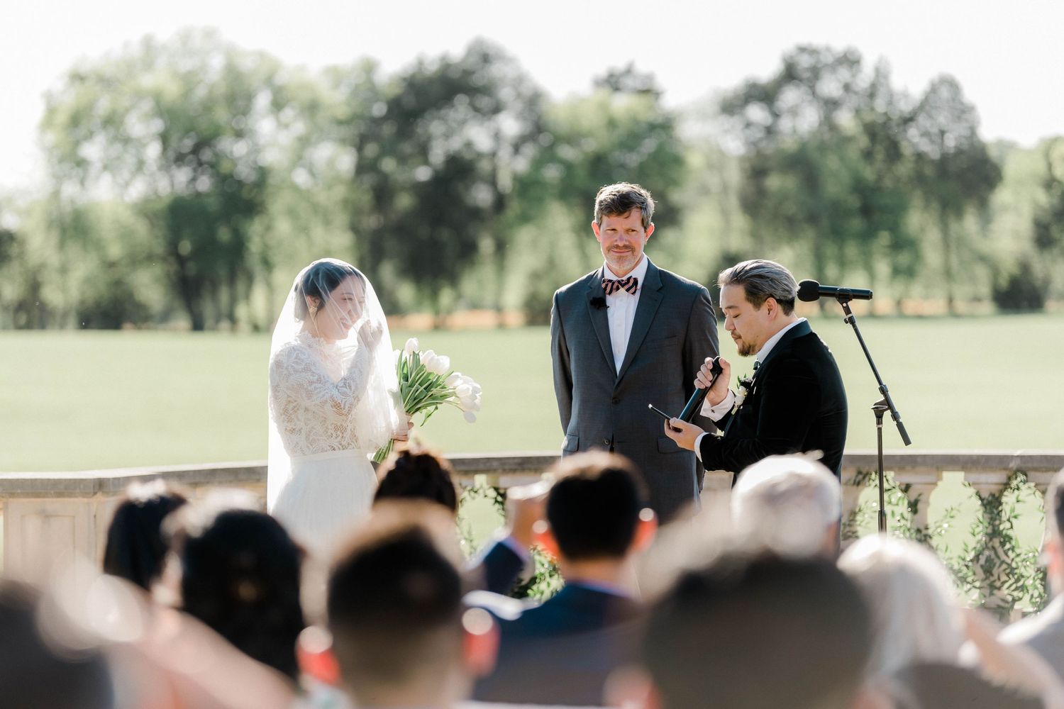 Great Marsh Estate wedding ceremony, outside in Bealeton, Virginia