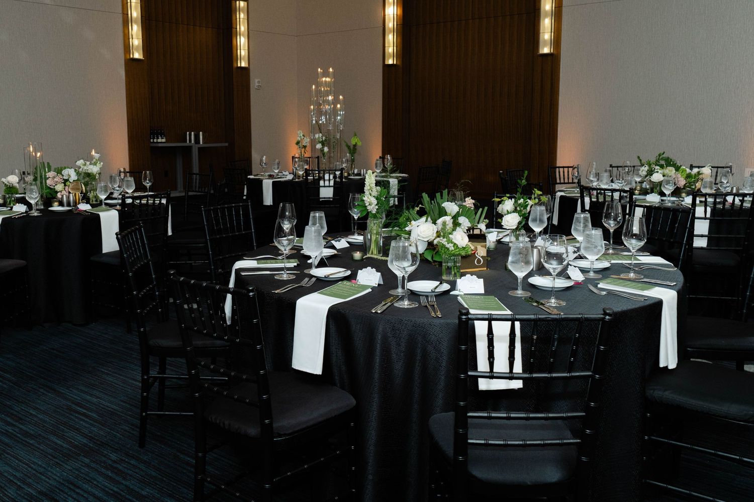 Reception tables at Hyatt Regency Tysons Corner