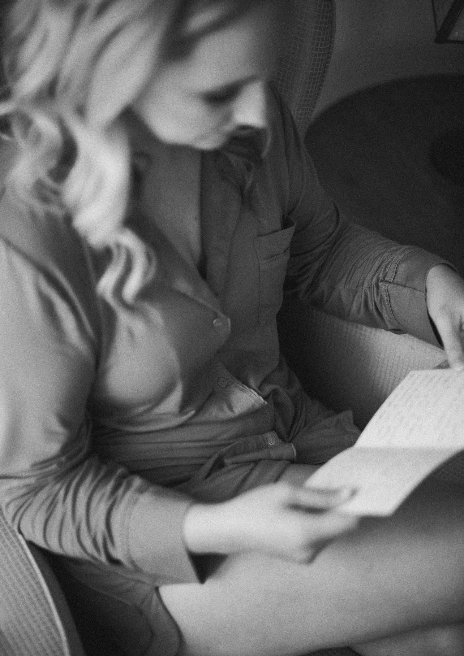 Personal vows being ready by the bride at The Inn at Vint Hill in Warrenton, Virginia.