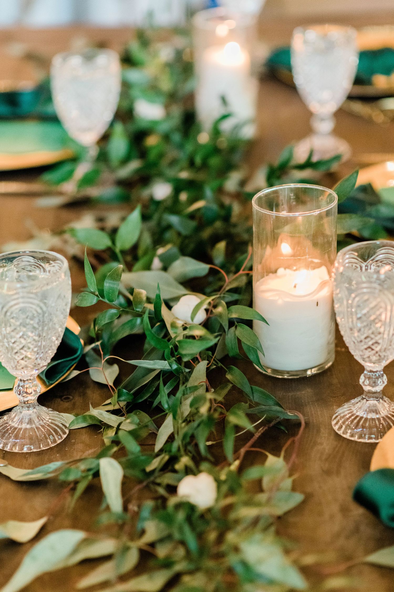 Reception table top items, Great Marsh wedding