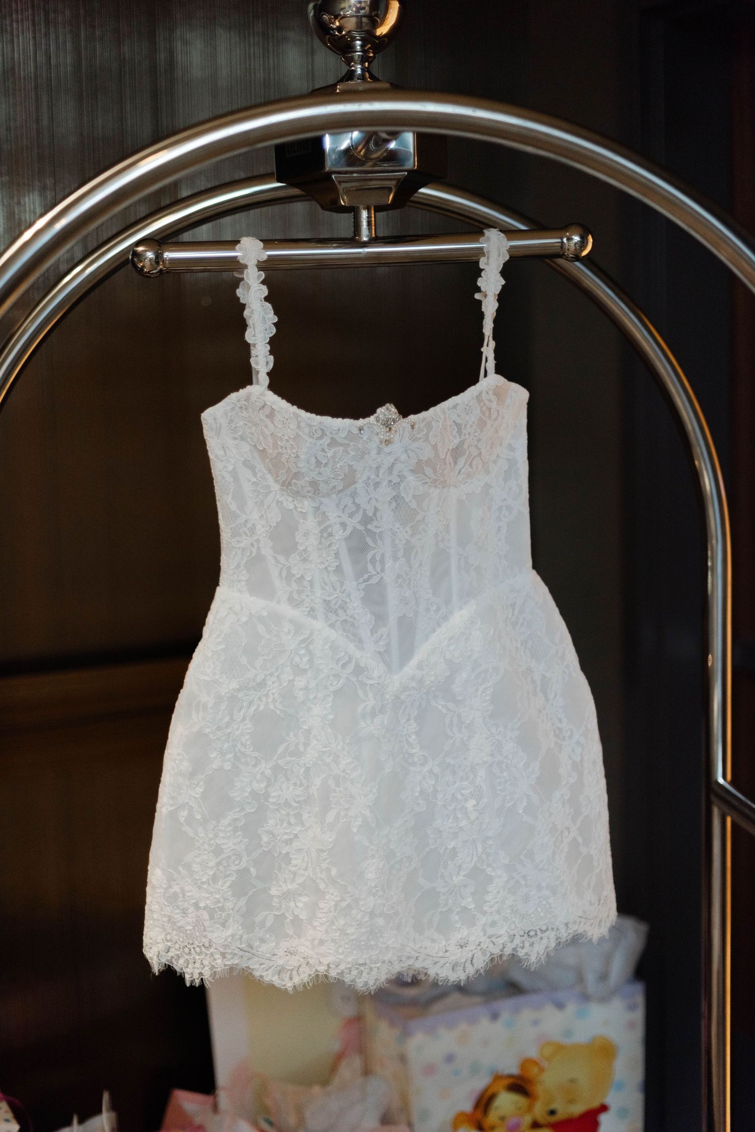 The bride's reception dress.