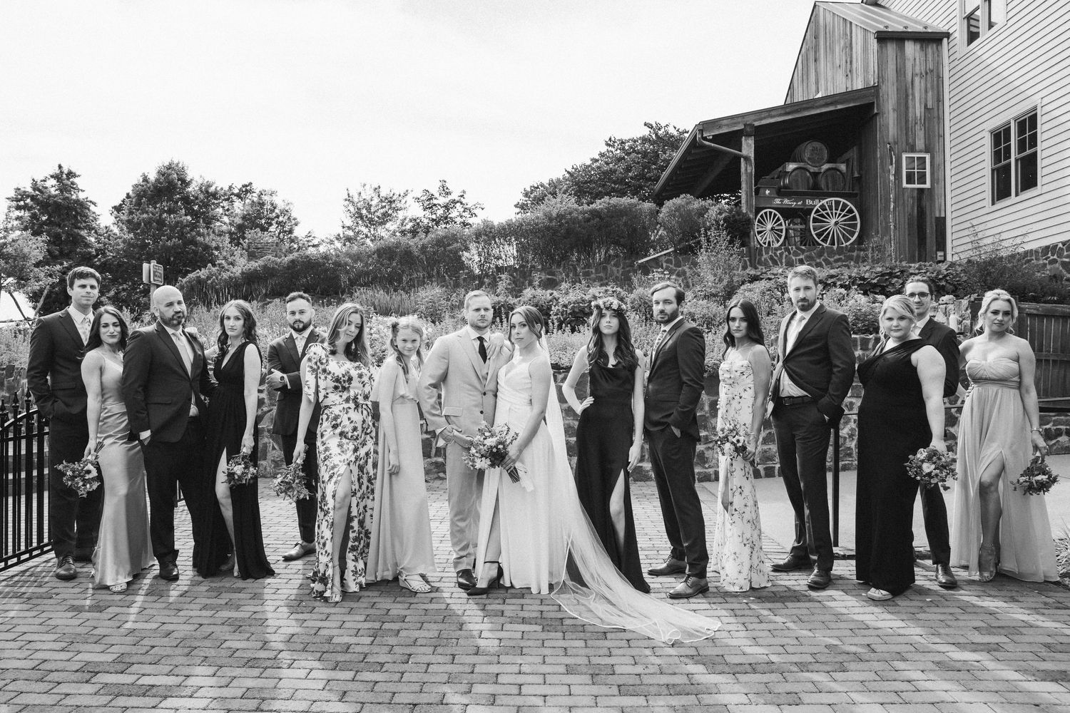 Entire wedding party photos - The Winery at Bull Run