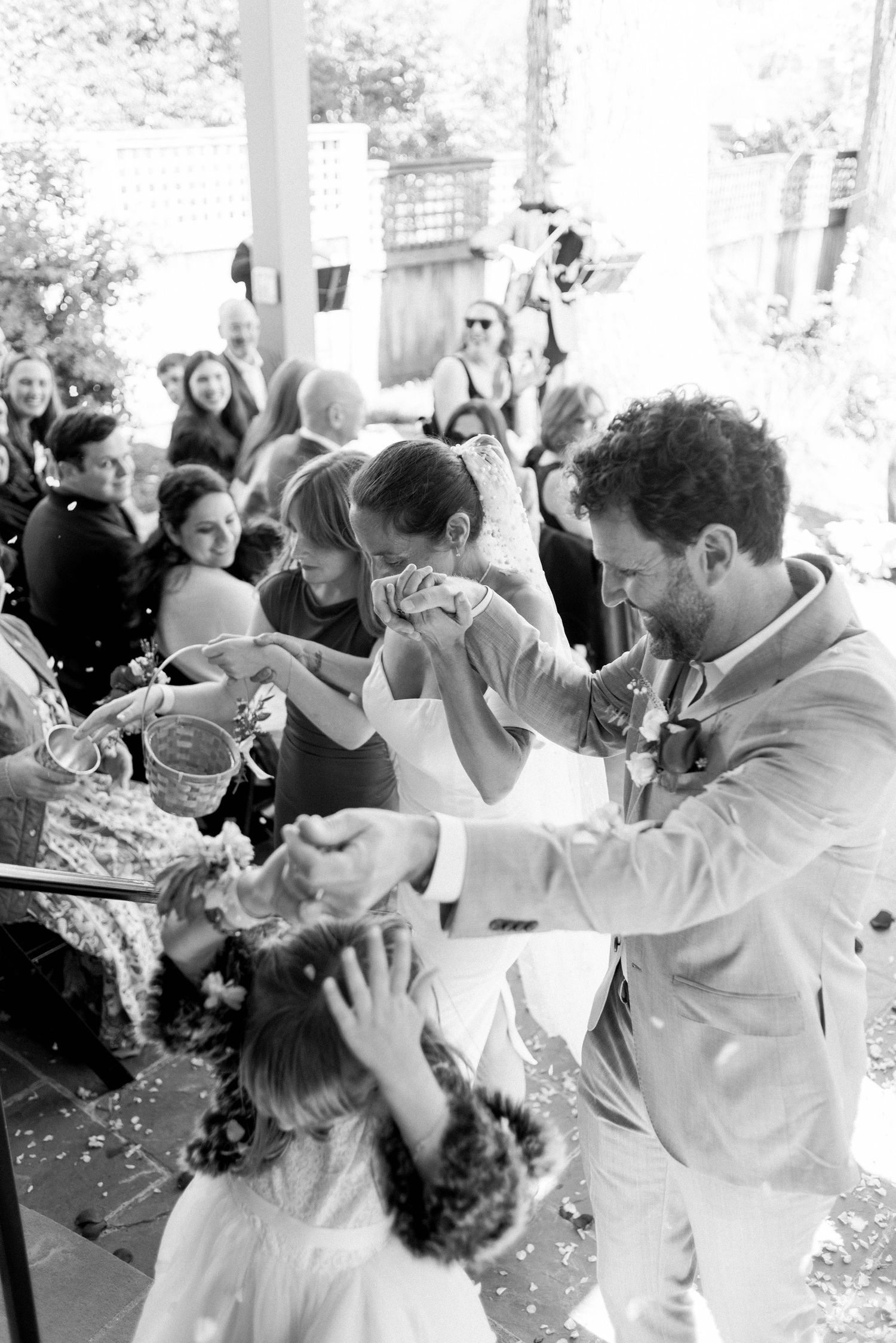 Bride and groom just married.
