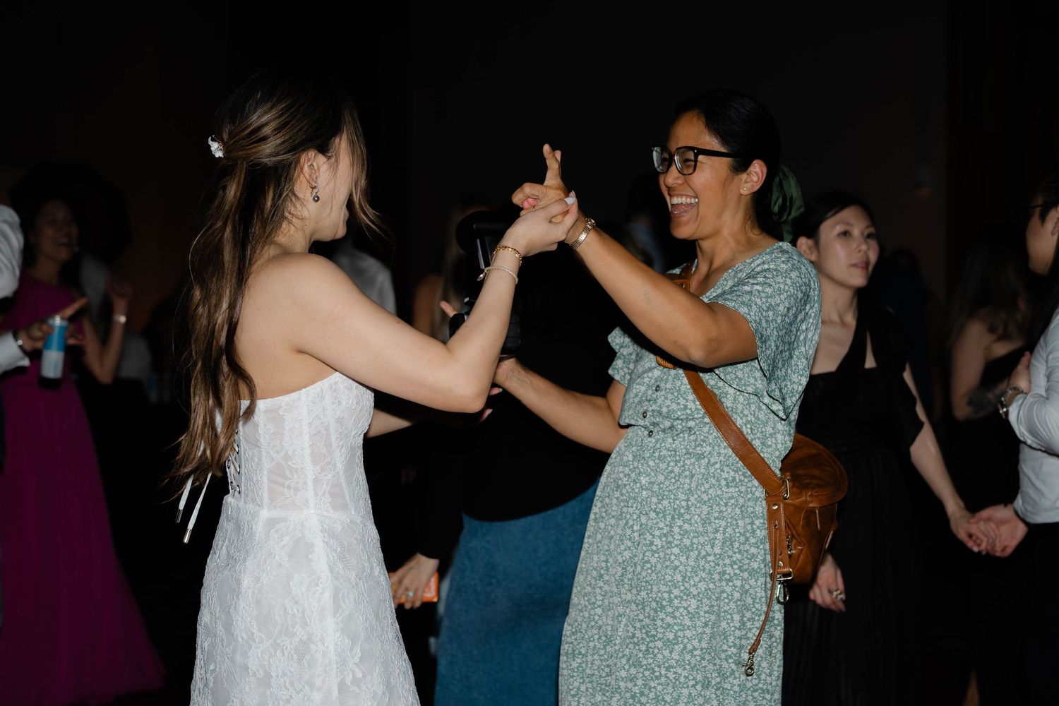 Enjoying a dance with the bride.