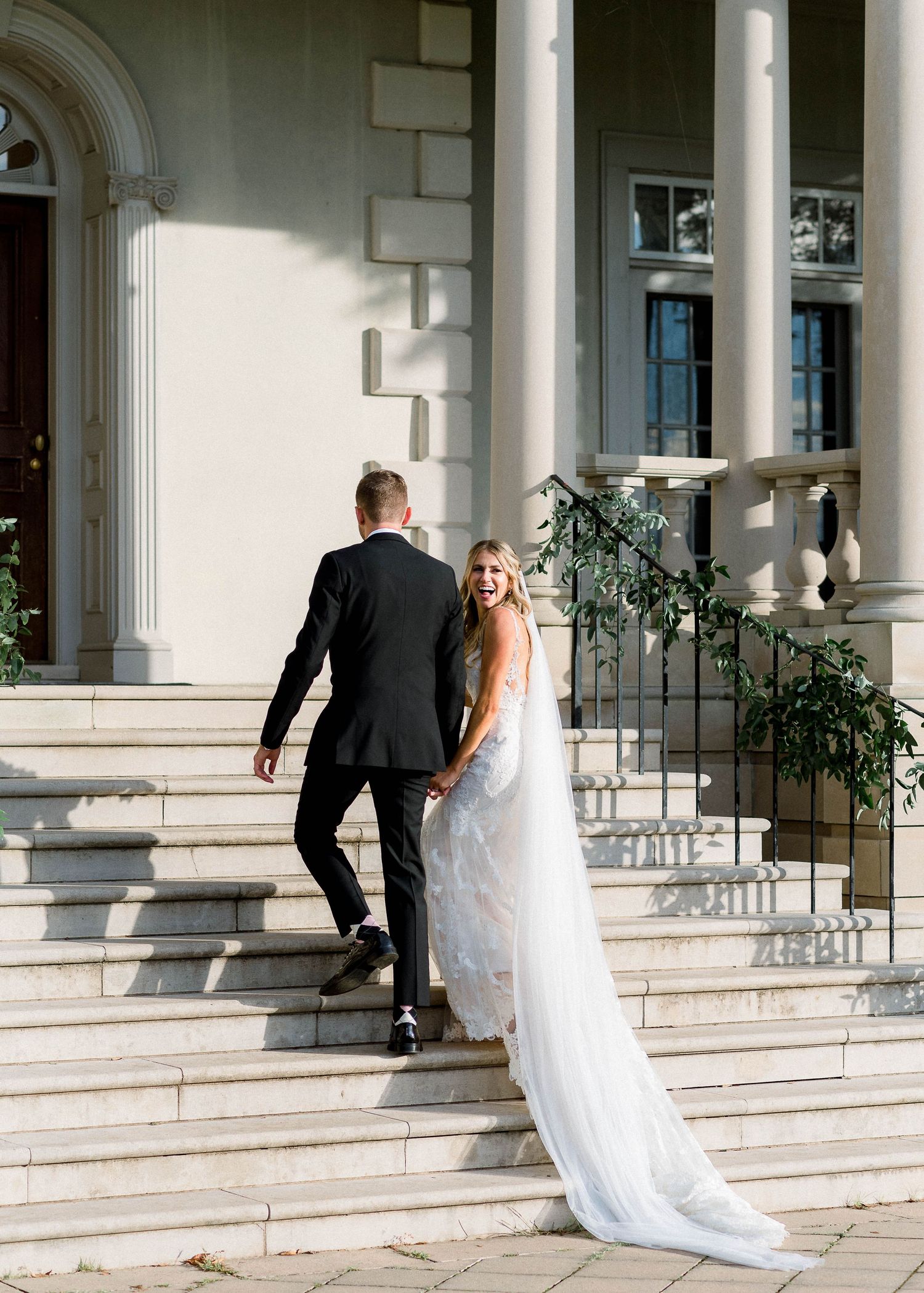 Couple celebrating their marriage at Great Marsh Estate, Bealeton, Virginia