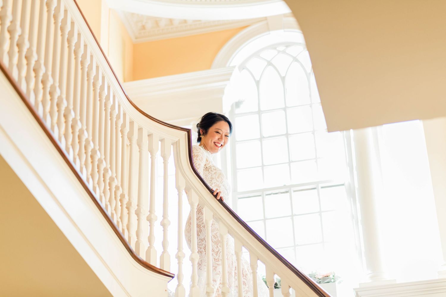 First look coming down the stairs of Great Marsh Estate