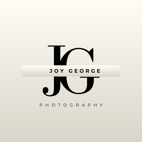 Minimalist black and white photography logo design on light background.