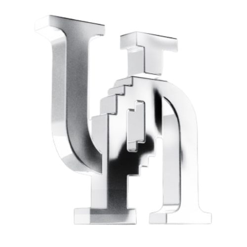 Silver metallic NY Mets interlocking logo emblem with polished 3D effect on white background.