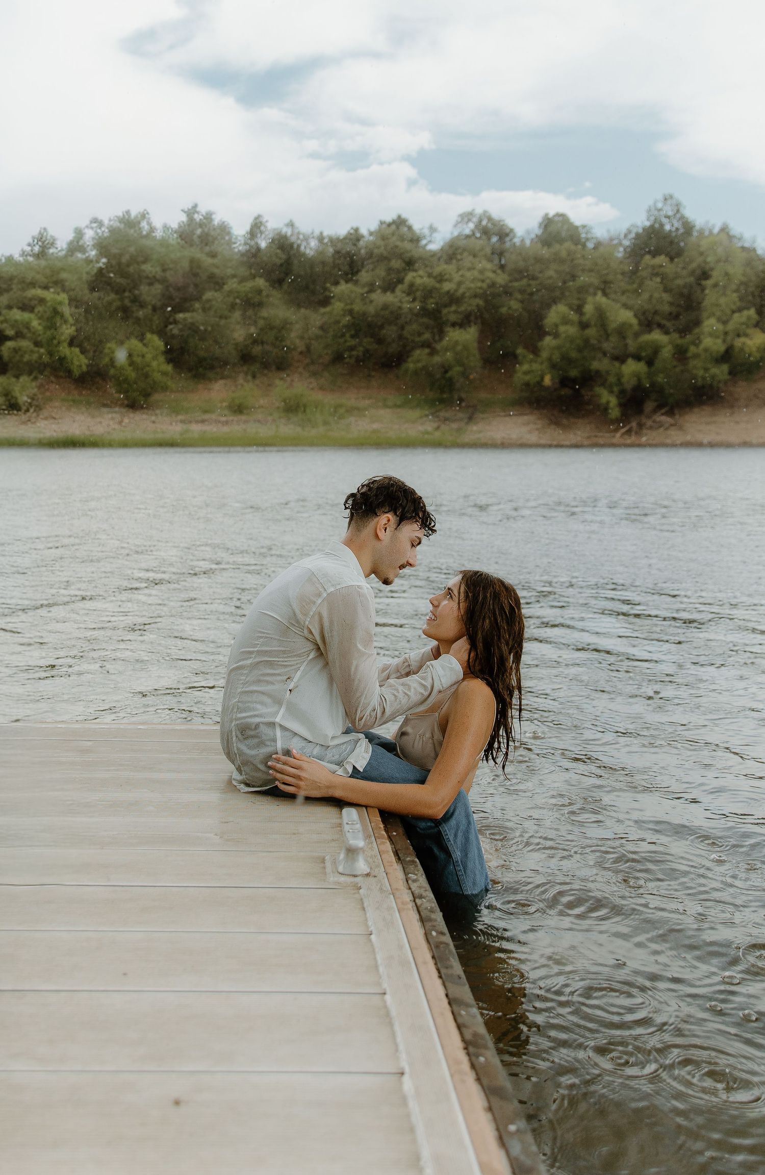 Outdoor engagement session lake by Captured Dandelion Photography, serving Tucson, Sierra Vista and Southern Arizona weddings.