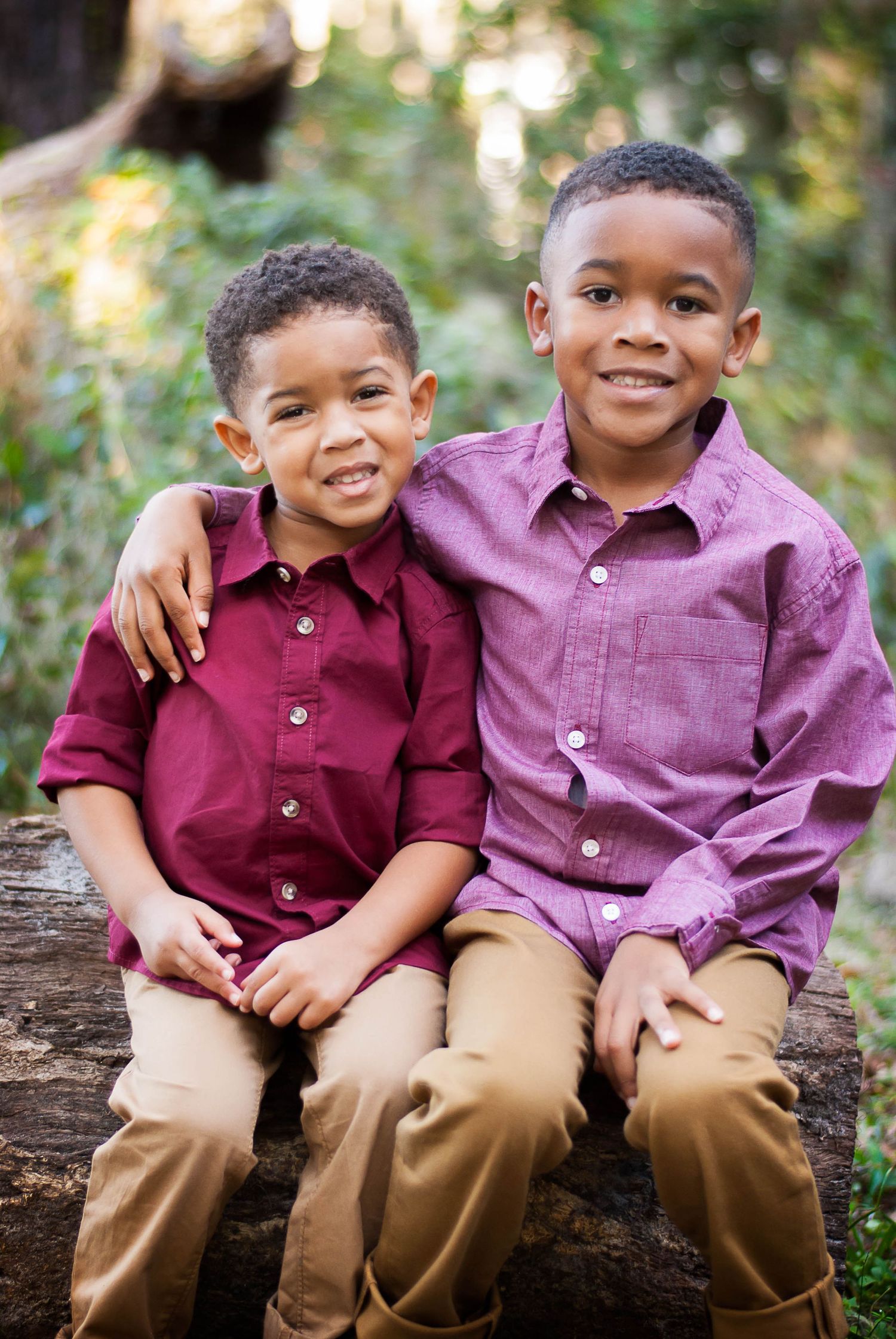 Coordinating outfits family portrait session outdoors — natural light photography by Alexandra Hall, Jacksonville FL