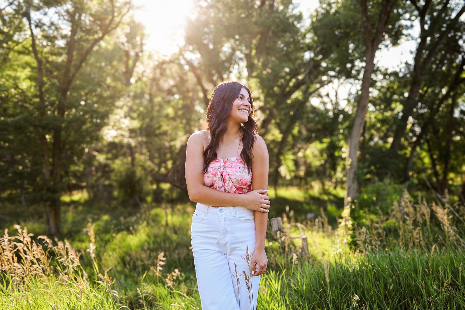 Senior beauty accompanied by perfect sunlight.