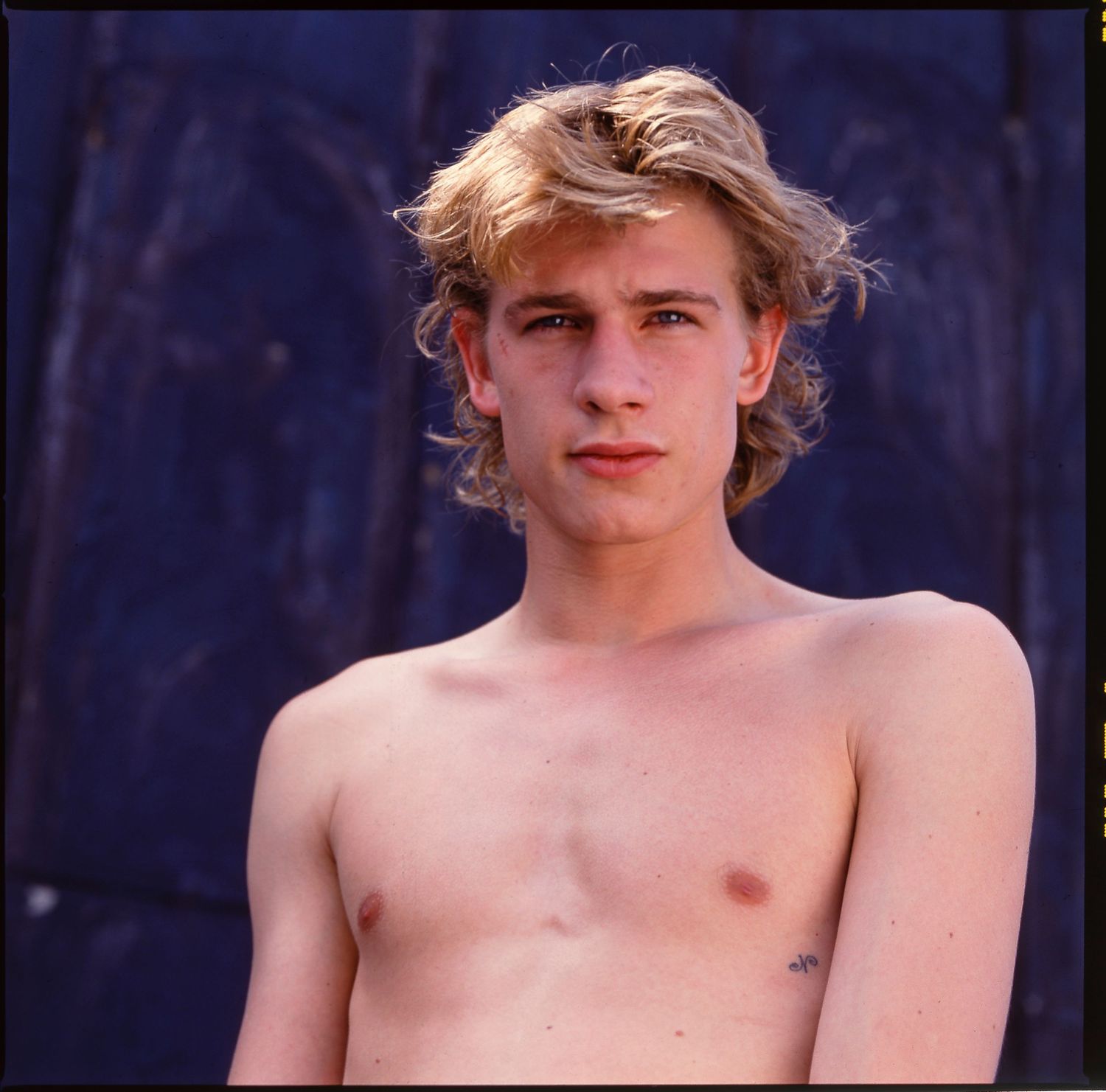 Guillaume Depardieu without a shirt