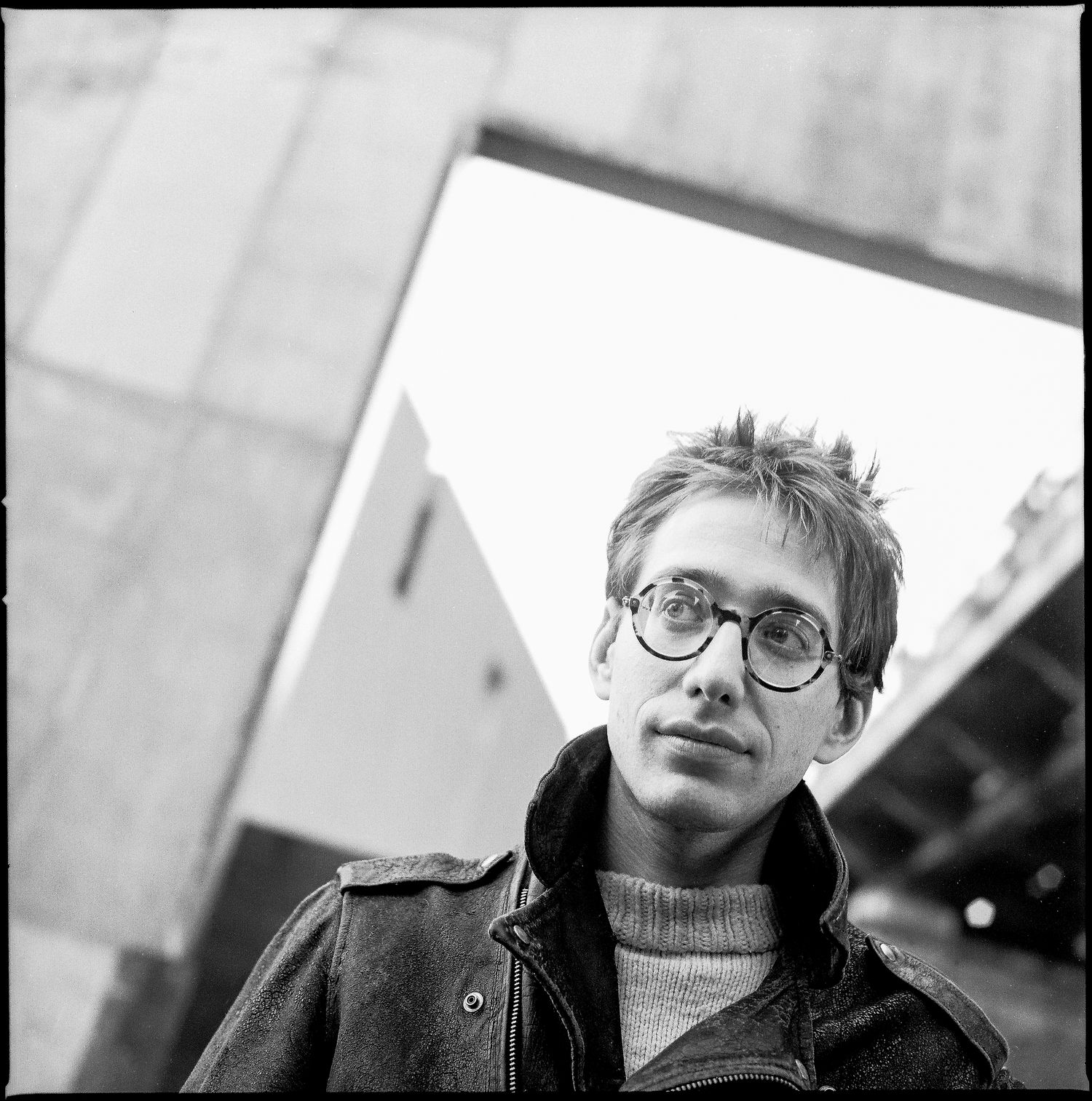 John Zorn, composer, arranger, producer and saxophonist, in the East Village, NYC.