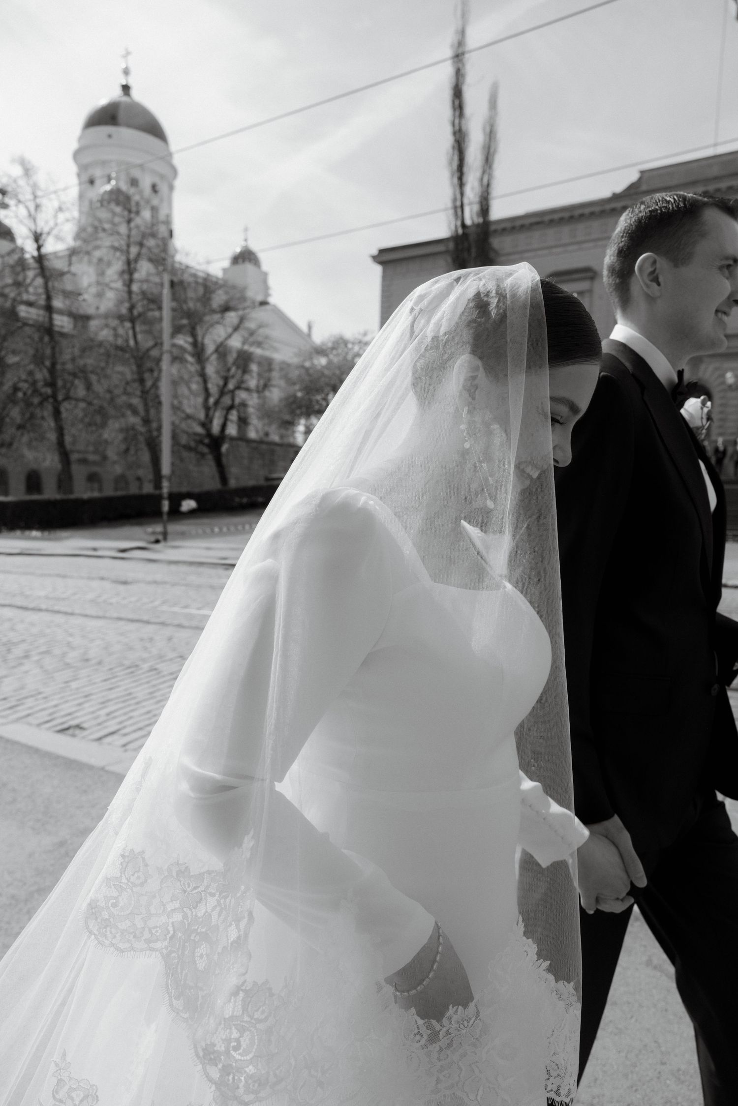 Emotional wedding first look moment between bride and groom. Helsinki wedding photographer