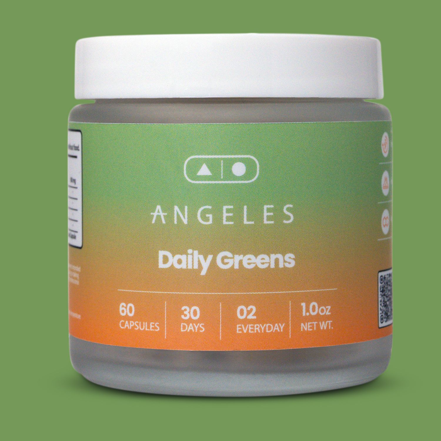 Product on Green background. Light shadow