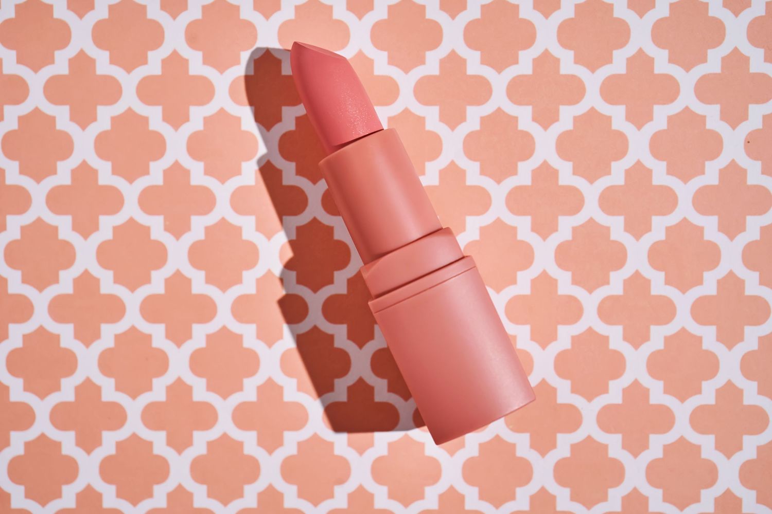 Peach Lipstick on peach background