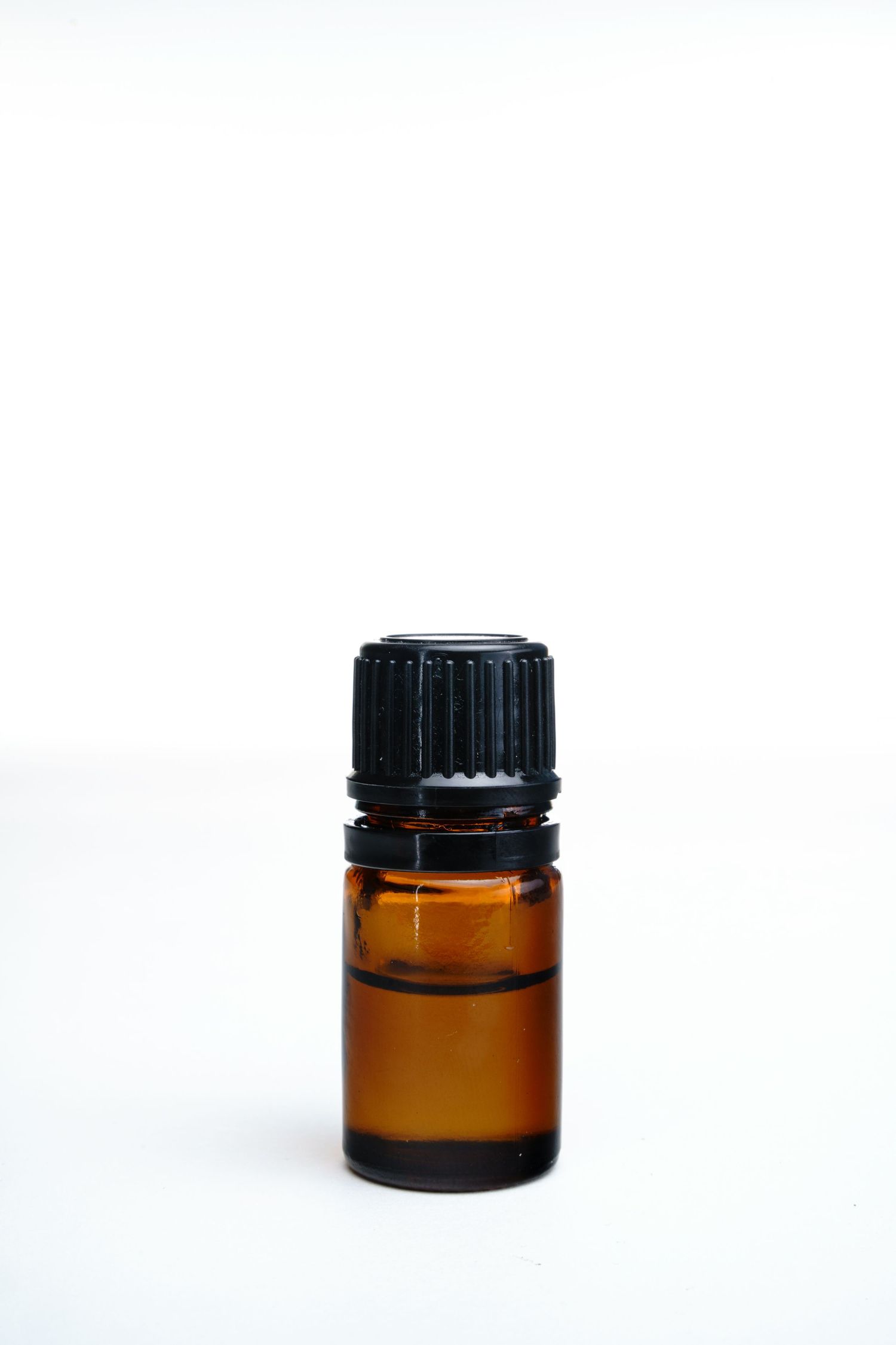 Small bottle on Pure white