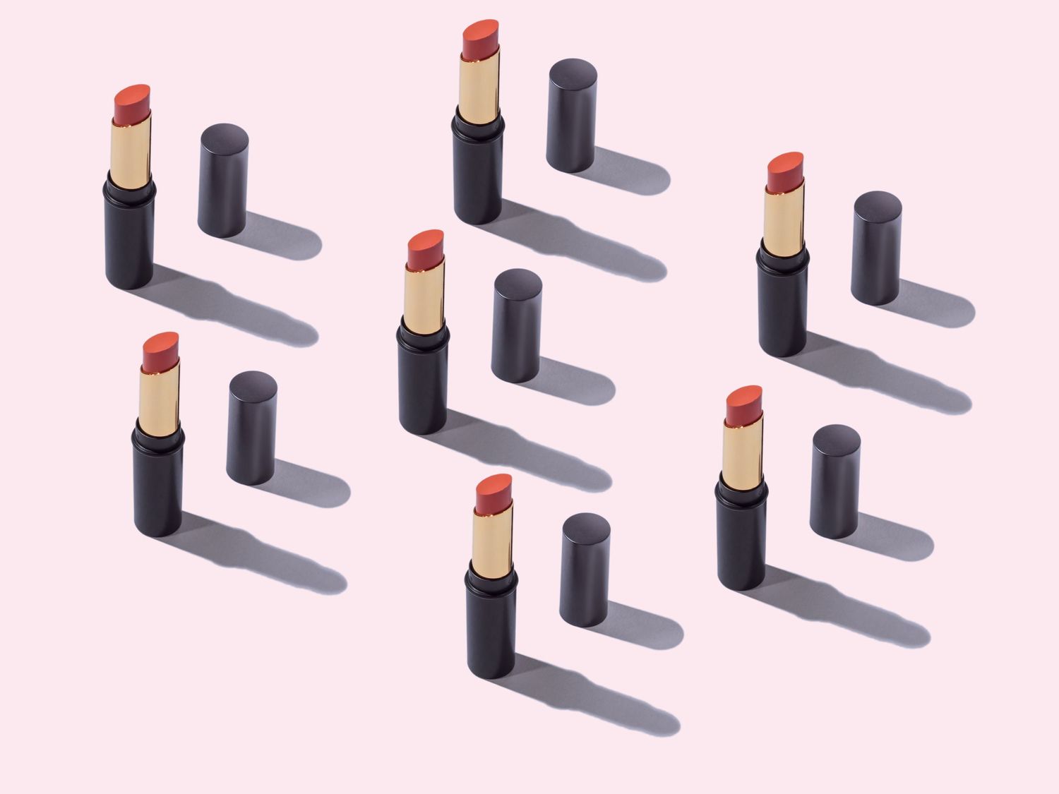 Red Lipstick on a pink background
