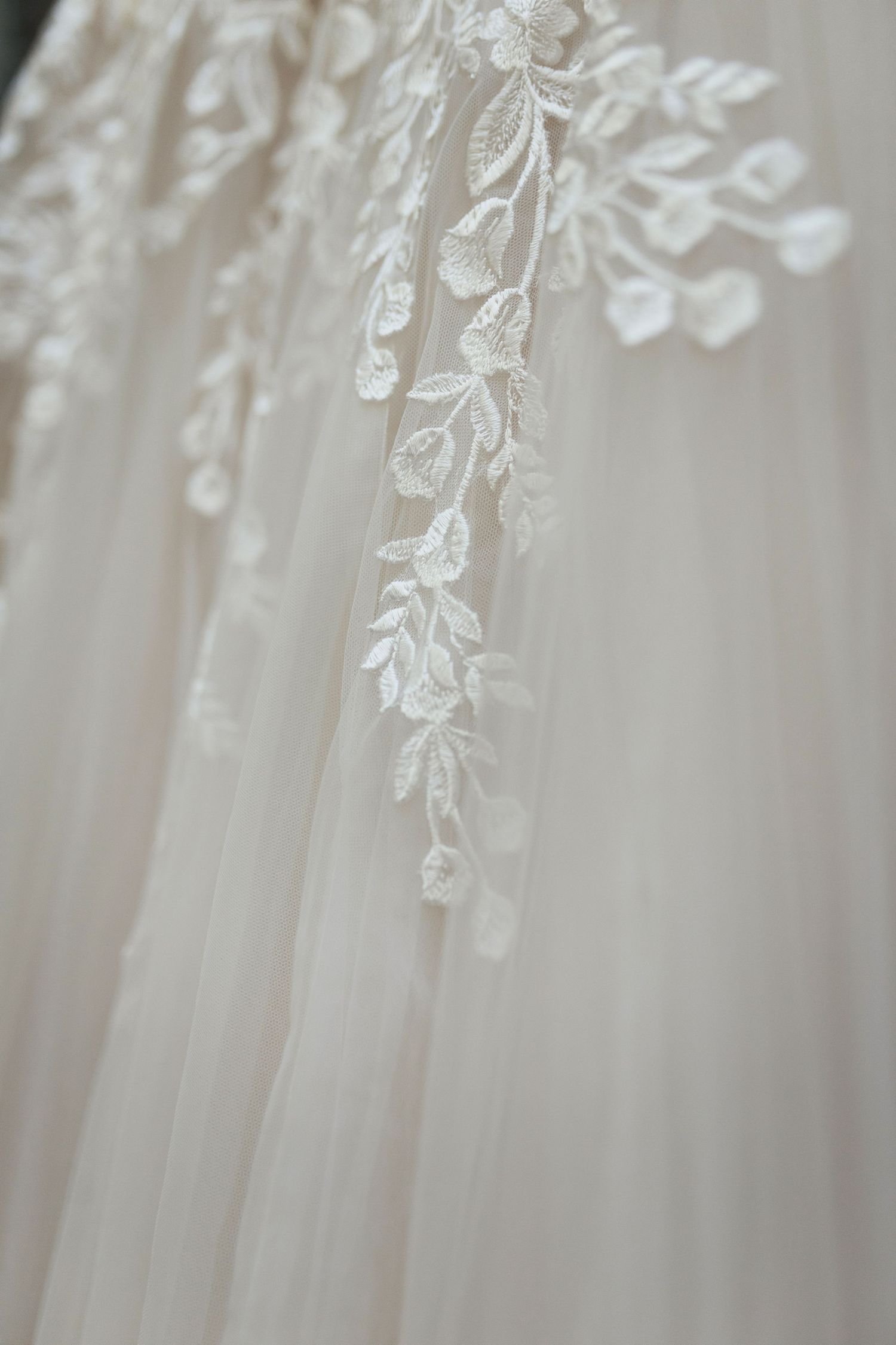 Detail dentelle robe de mariée