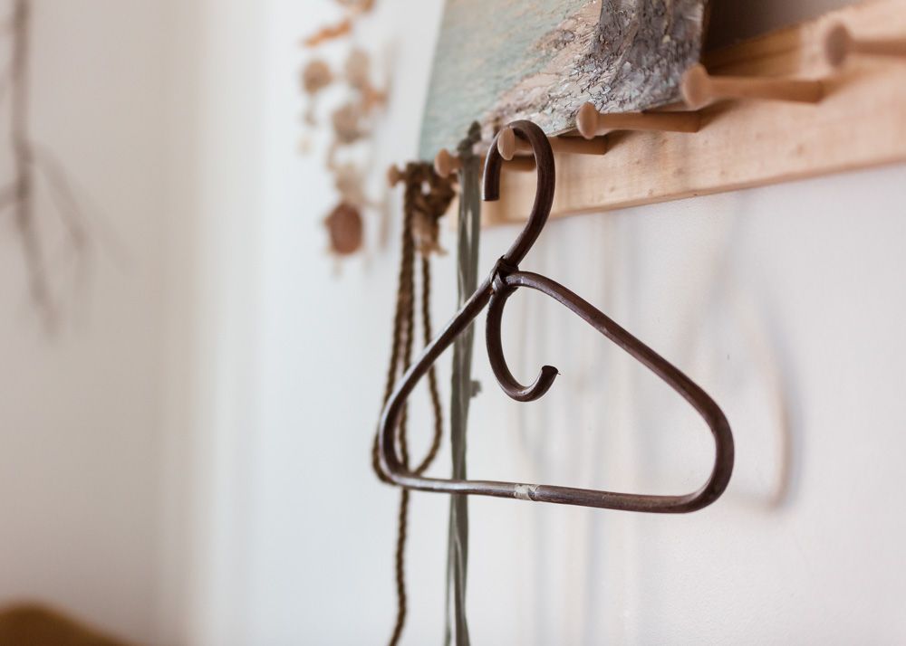 Wooden coat hanger