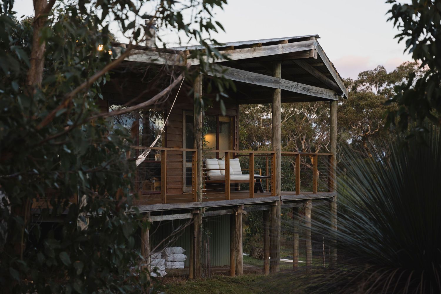 Front porch of Grass tree gully airbnb accomodation near Deep Creek, Fleurieu Peninsula South Australia