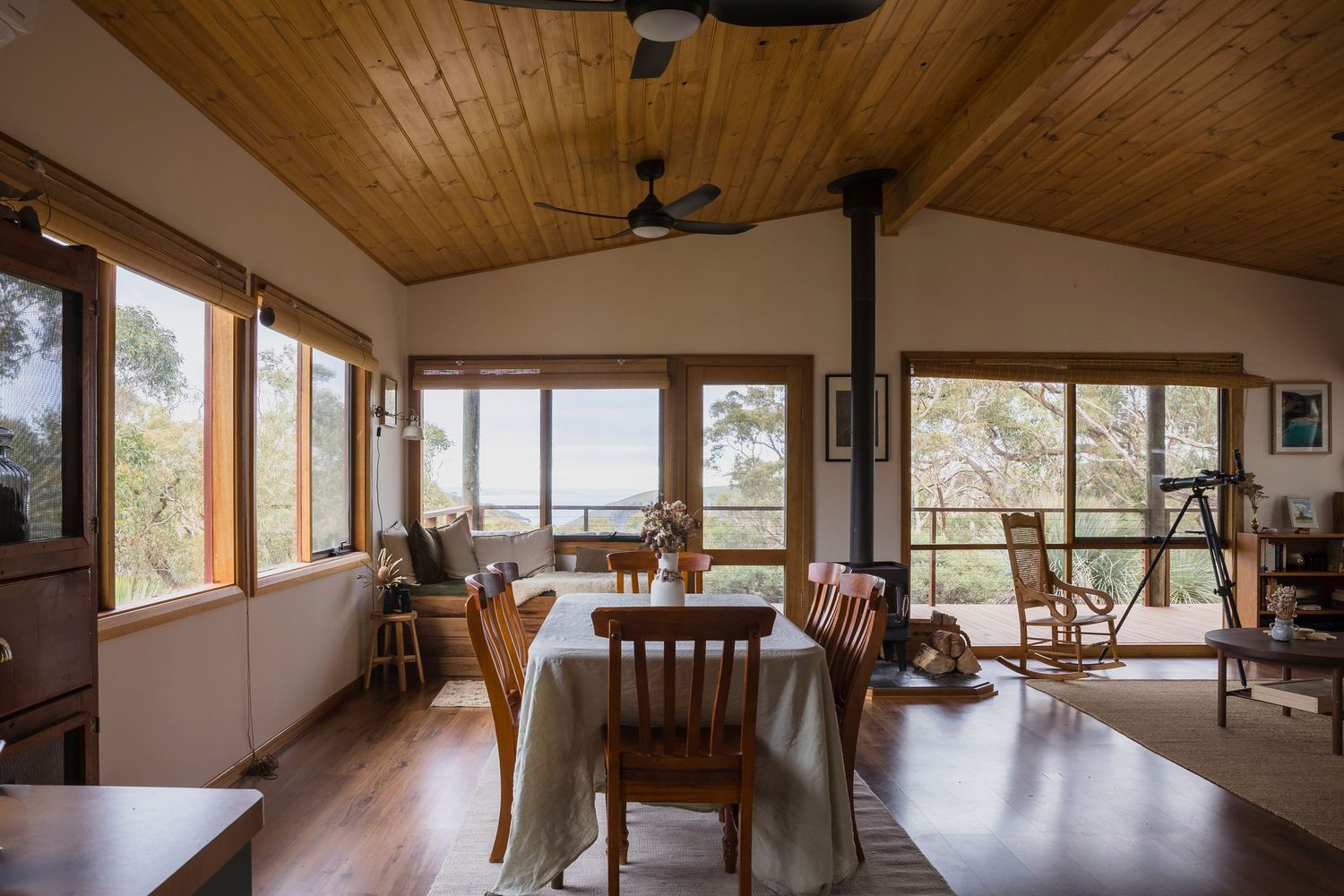 Living area at Grass tree gully airbnb accomodation near Deep Creek, Fleurieu Peninsula South Australia