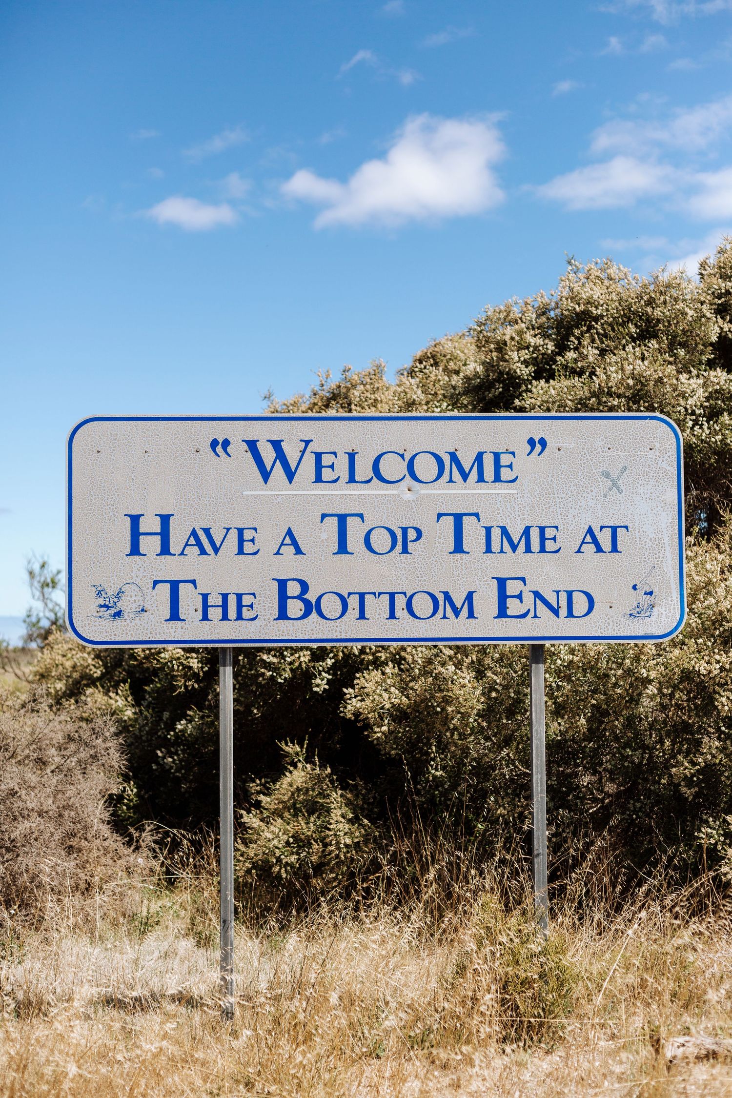 The sign welcoming people to the lower Yorke Peninsula, South Australia