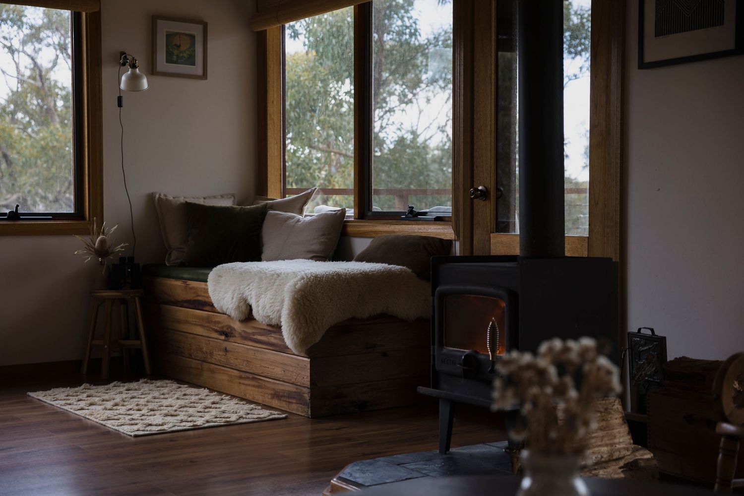 Lounge room at Grass tree gully airbnb accomodation near Deep Creek, Fleurieu Peninsula South Australia