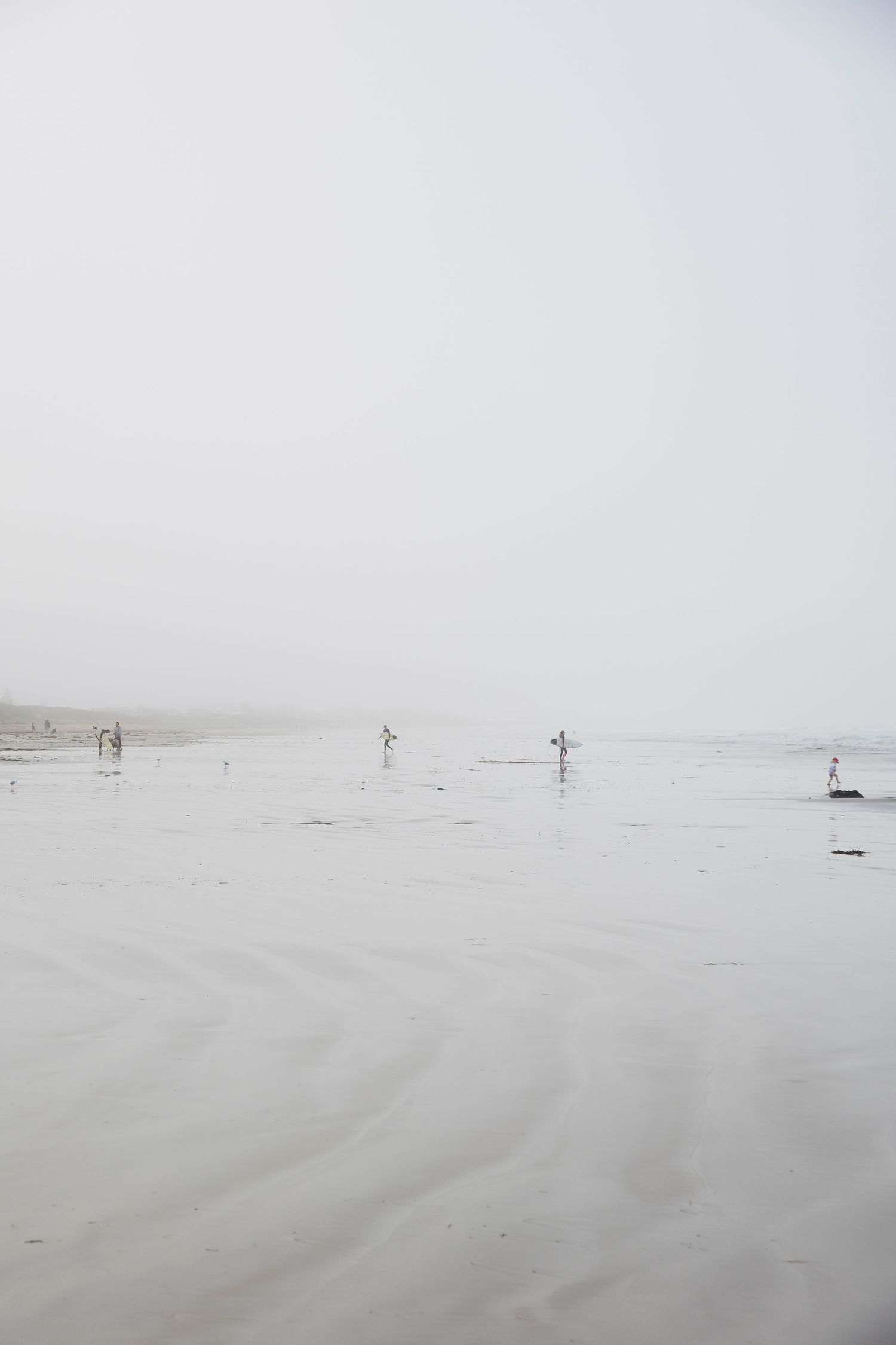 Photographic art minimalist style looking down Middleton Beach, Fleurieu Peninsula, South Australia