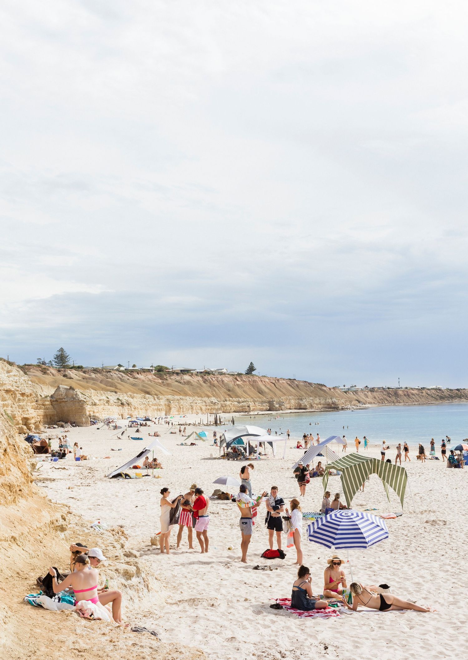Art image of people enjoying summer at Port Willunga Beach, Summer Dayz, South Australia
