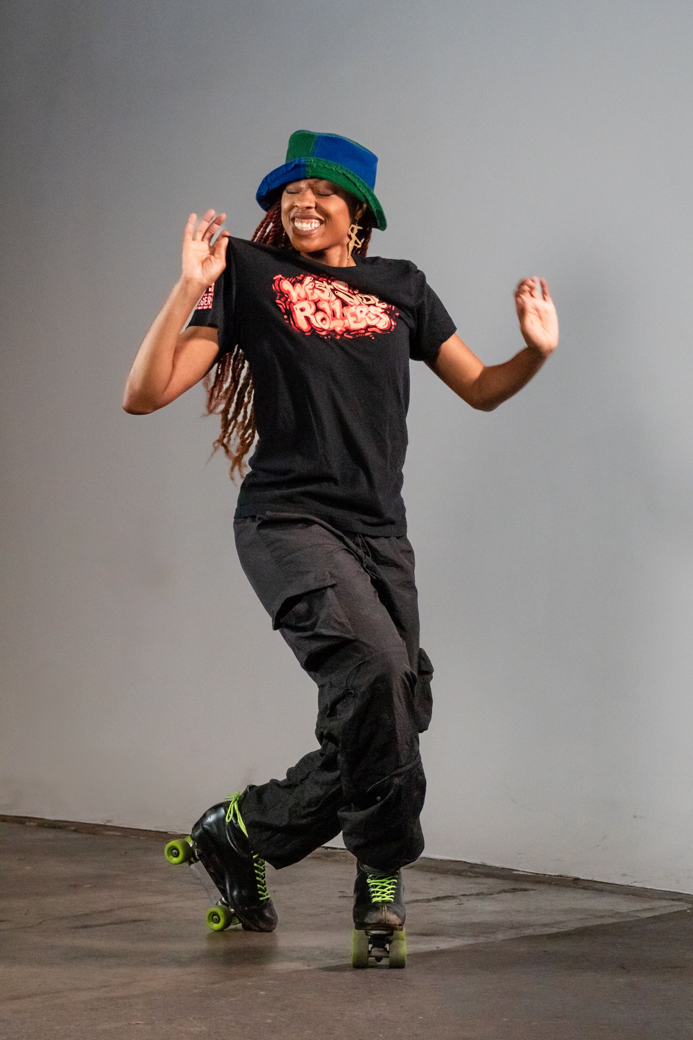 Professional headshot photograph of a woman roller skater and model by Don Wilson in California.