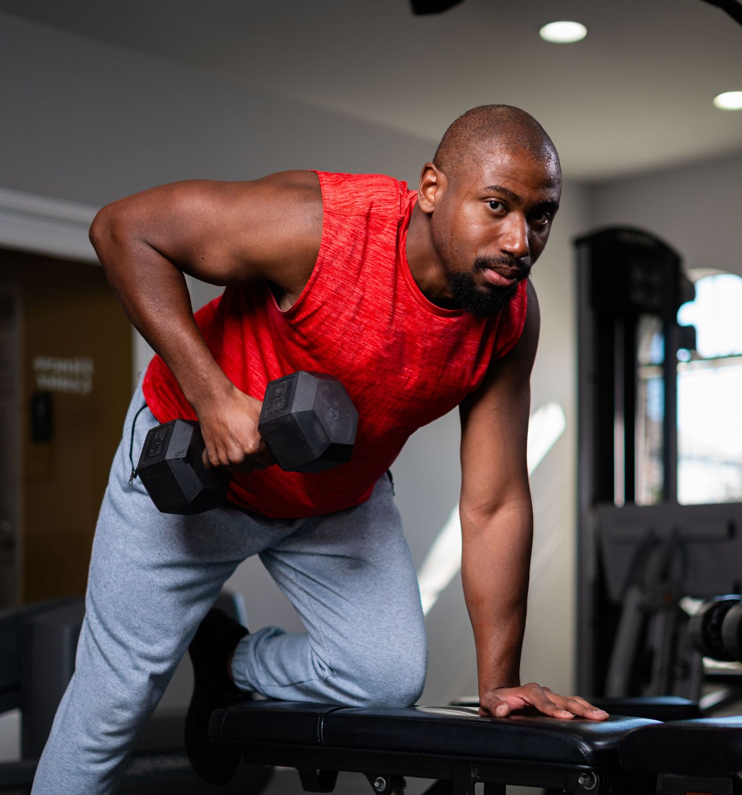Fitness sequence showing pushup exercise form in athletic workout gear. Powerrpackmedia Houston Texas