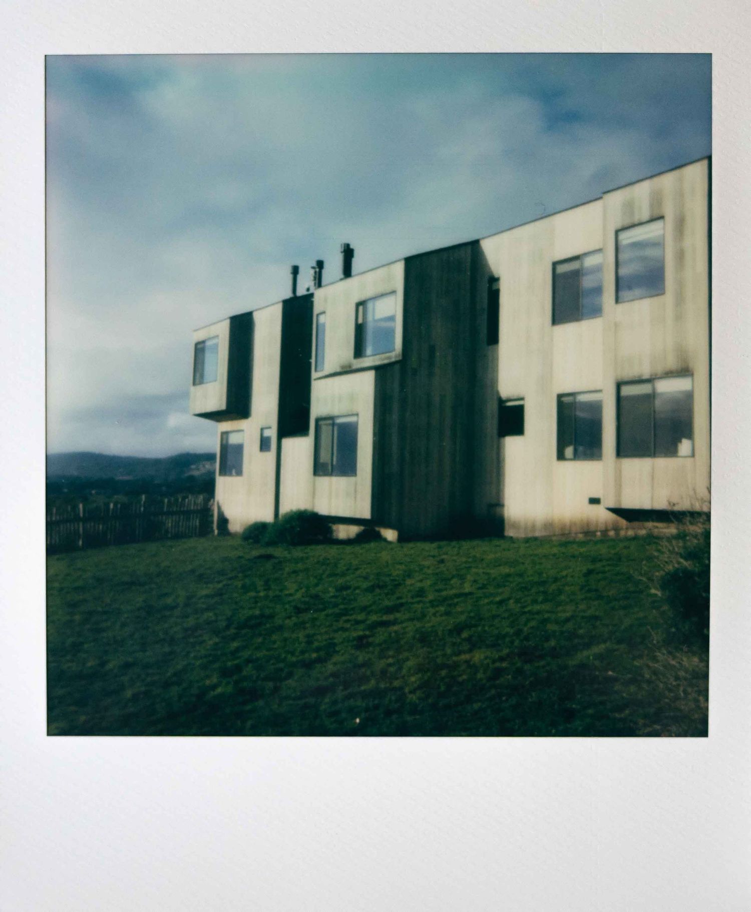 Polaroid photo of Sea Ranch Lodge guest rooms.