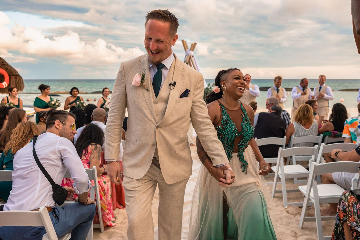 Candid wedding moment captured by Paco Aguilar during a destination wedding in Mexico