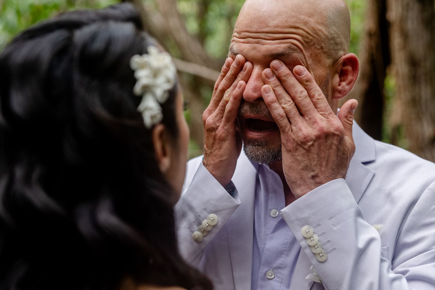 Candid wedding moment captured by Paco Aguilar during a destination wedding in Mexico