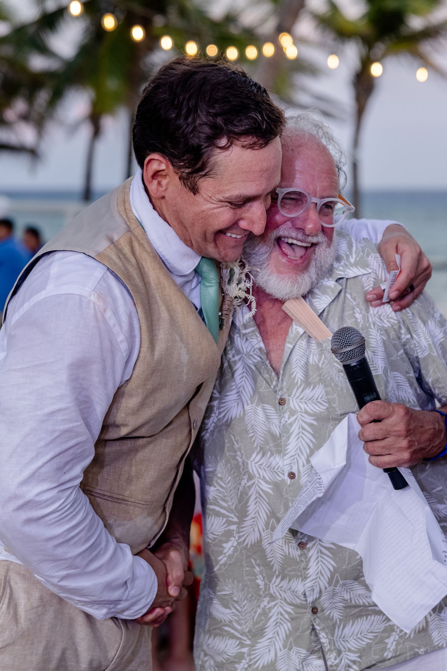 Candid wedding moment captured by Paco Aguilar during a destination wedding in Mexico