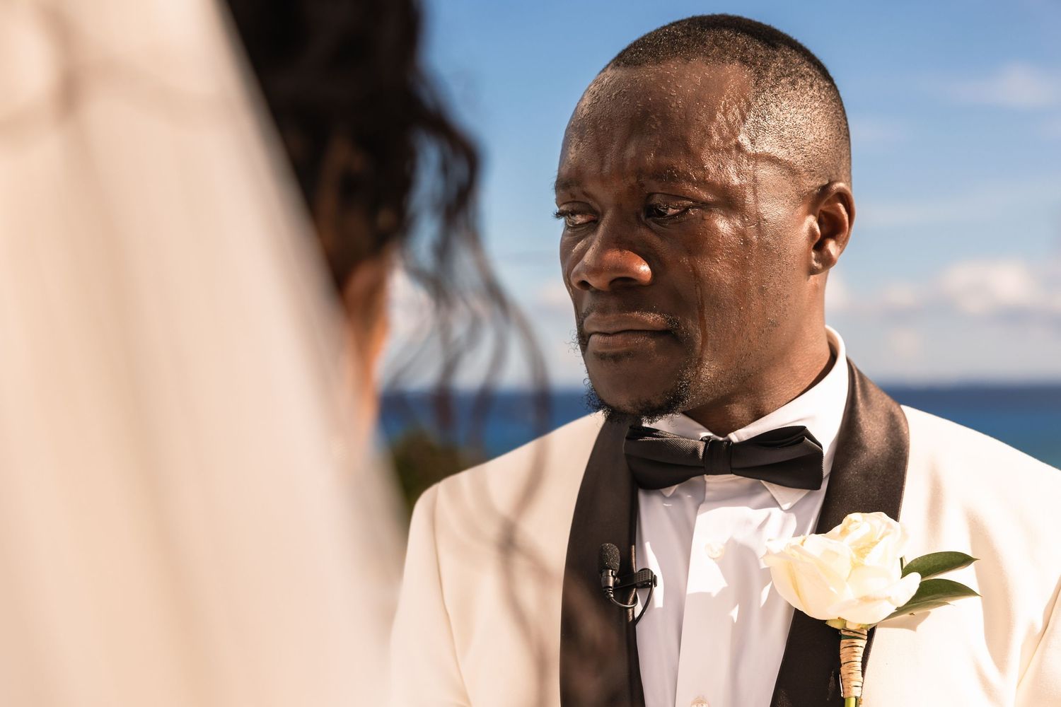 Candid wedding moment captured by Paco Aguilar during a destination wedding in Mexico