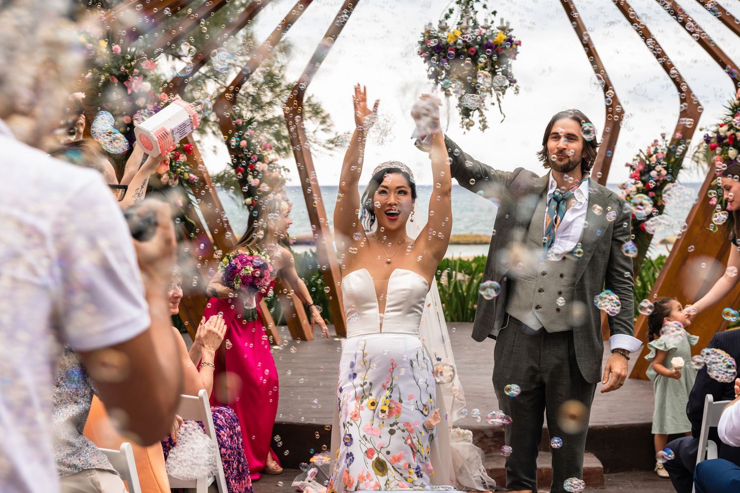 Candid wedding moment captured by Paco Aguilar during a destination wedding in Mexico